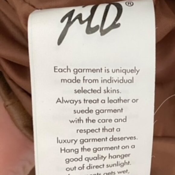 Jild Classic Lambskin Cognac Leather Blazer Medium - Picture 5 of 5